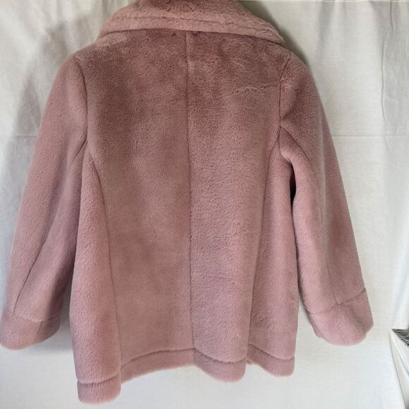 LOFT Outlet Dusty Pink Faux Fur Jacket Sz XS - Picture 5 of 9